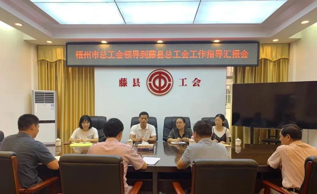 梧州市总工会领导到藤县总工会开展调研活动