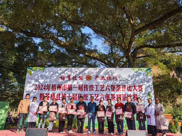 梧有技能 产业振兴丨2024年梧州市第一届传统工艺六堡茶评比大赛暨苍梧县第十届传统工艺六堡茶制茶比赛圆满结束