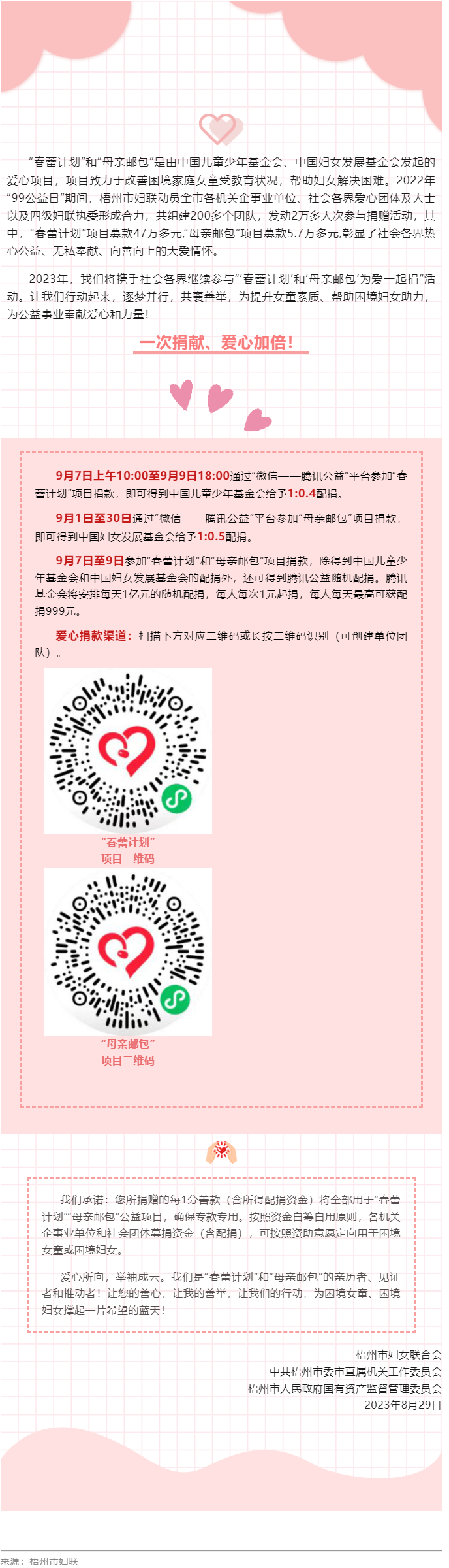 为爱一起捐——2023年“99公益日”助力 “春蕾计划”“母亲邮包”项目倡议书.png
