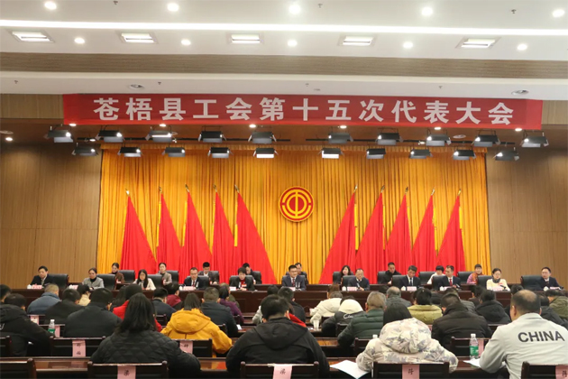 凝心聚力谱新篇 奋楫扬帆再起航——苍梧县工会第十五次代表大会胜利召开