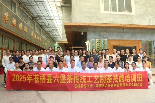 苍梧县总工会举办六堡茶传统工艺技能培训班