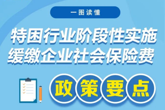 一张图看明白：特困行业阶段性缓缴企业社保费政策要点
